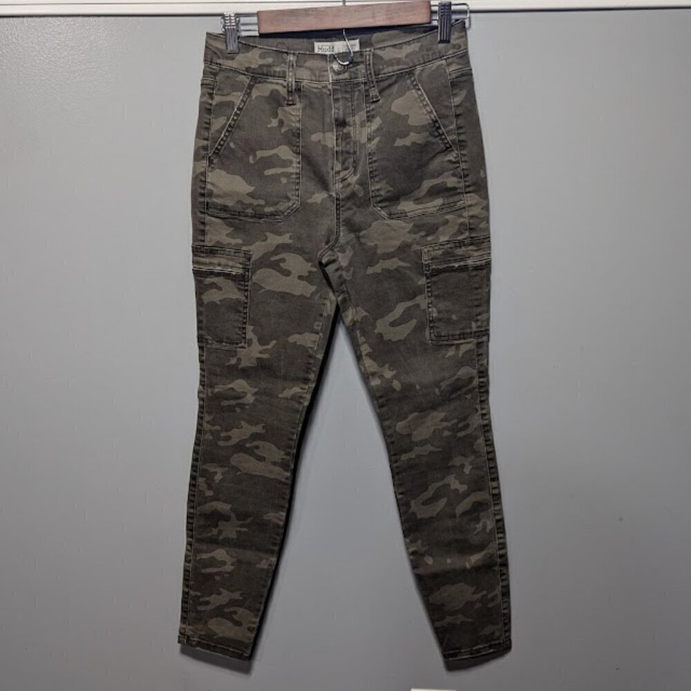 MUDD FLX Stretch HIg Rise Utility Jegging Camo Size 9
